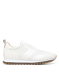 BOSS Perforated Low Top Leather Sneakers