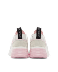 Givenchy Pink And White Basse Jaw Sneakers