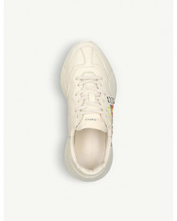 Gucci Rhyton Gg Leather Running Trainers