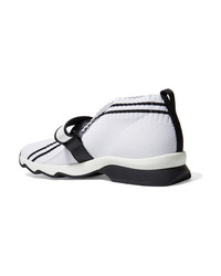Fendi Rockotop Stretch Knit And Mesh Slip On Sneakers