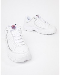 K-Swiss St529 Heritage Chunky Sole Trainers In White