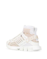 Dolce & Gabbana Stripe Patterned Ridged Sneakers