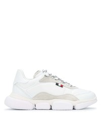 Moncler Suede Panelled Lace Up Sneakers