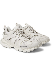 Balenciaga Track Nylon Mesh And Rubber Sneakers