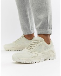 ASOS DESIGN Trainers In Tonal Off White With Chunky Sole