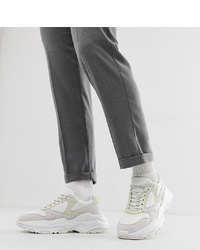 ASOS DESIGN Trainers In White Mesh With Chunky Sole