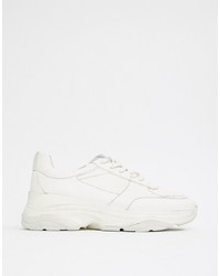 ASOS DESIGN Trainers In White With Chunky Sole