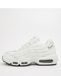Nike Triple White Leather Air Max 95 Trainers
