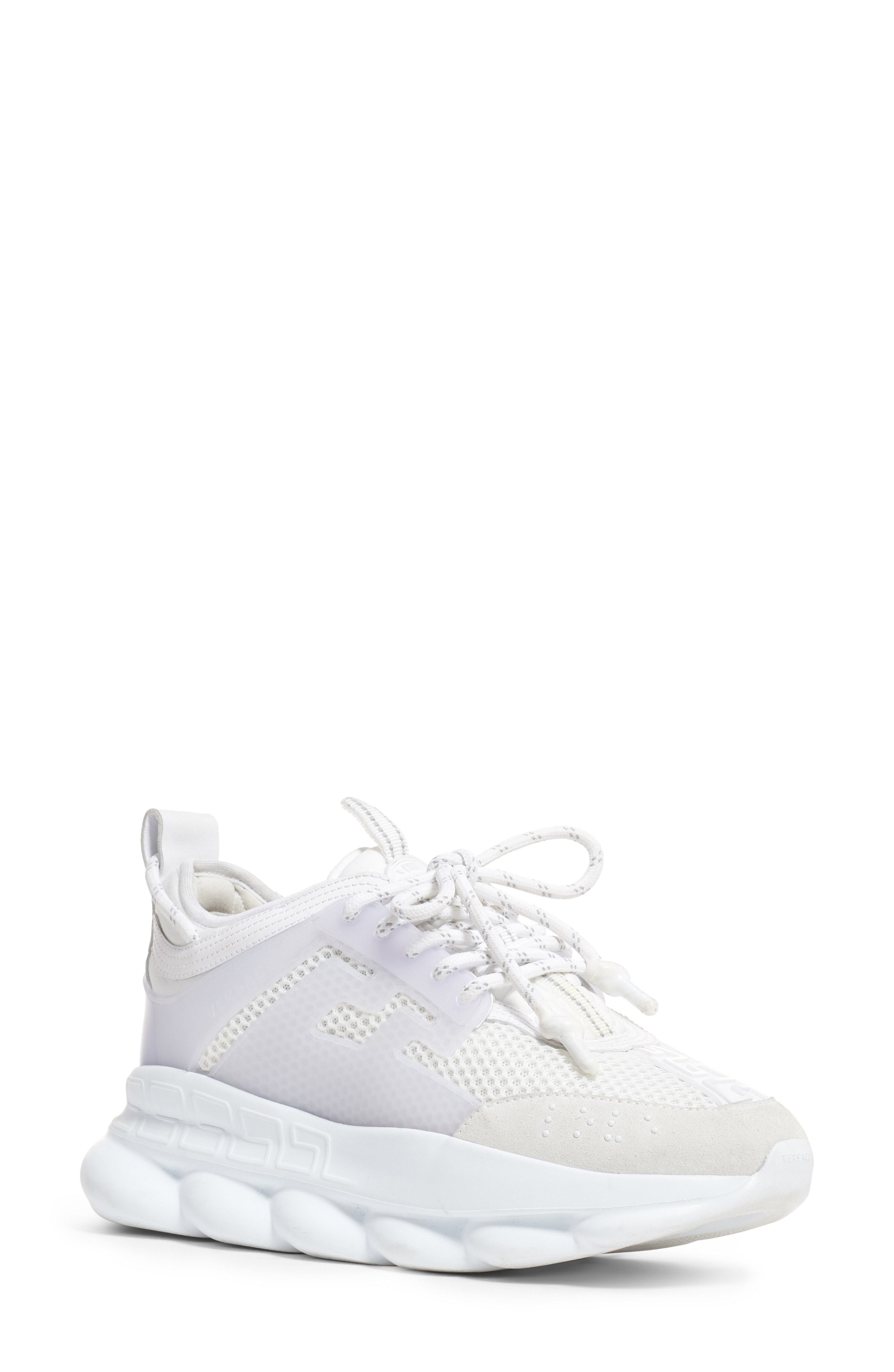 Casual Wear White Versace Chain Reaction Shoes