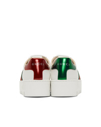 Gucci White Ace Platform Sneakers