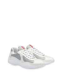 Prada White Americas Cup Patent Leather Sneakers