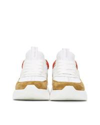 Alexander McQueen White And Brown Oversized Sneakers