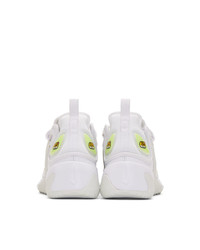 Nike White And Green Zoom 2k Sneakers