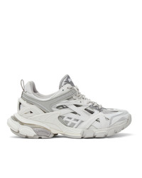 Balenciaga White And Grey Track2 Sneakers