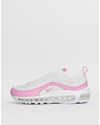 Nike White And Pink Air Max 97 Trainers Psychic Pink