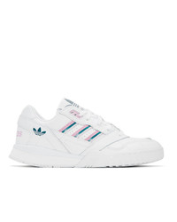 adidas Originals White And Pink Ar Trainer Sneakers
