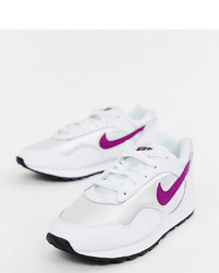 Nike White And Purple Outburst Trainers