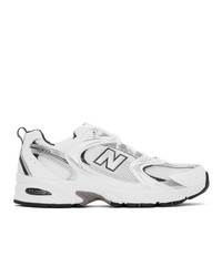 New Balance White And Silver 530 Sneakers