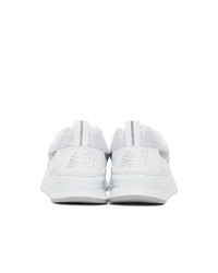 New Balance White And Silver 997h Sneakers