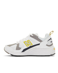 New Balance White And Yellow 878 Sneakers