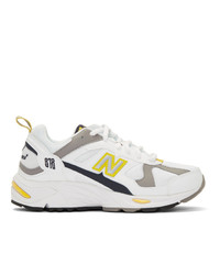 New Balance White And Yellow 878 Sneakers