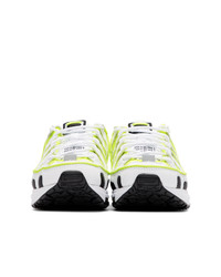 MSGM White And Yellow Fila Edition Silva Trainer Sneakers