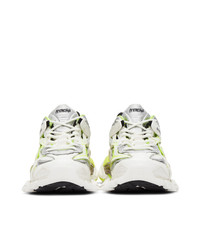 Balenciaga White And Yellow Track Sneakers