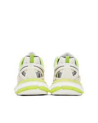 Balenciaga White And Yellow Track Sneakers