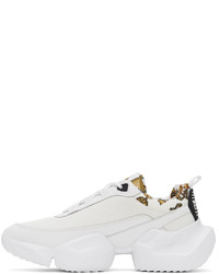 VERSACE JEANS COUTURE White Baroque Logo Gravity Sneakers
