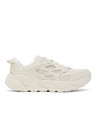 Hoka One One White Clifton Lifestyle Sneakers