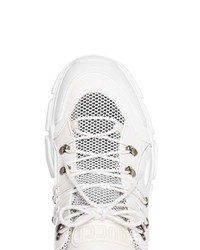 Gucci White Flashtrek Leather Sneakers