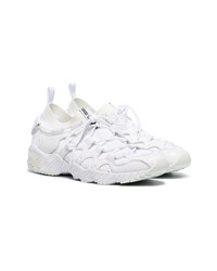 Asics White Gel Mai Knit Leather Low Top Sneakers