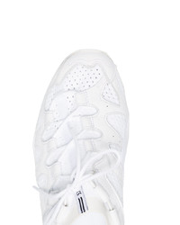 Asics White Gel Mai Knit Leather Low Top Sneakers