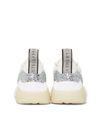Stella McCartney White Glitter Eclypse Sneakers