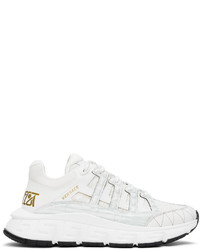 Versace White Gold Trigreca Sneakers