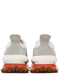 Lanvin White Grey Bumpr Sneakers