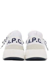 A.P.C. White Grey Run Around Sneakers