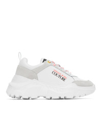 Versace Jeans Couture White Institutional Logo Sneakers