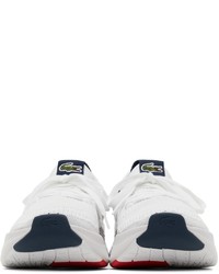 Lacoste White Knit Court Drive Sneakers