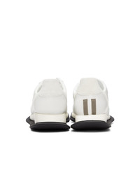 Rick Owens White Leather Runner Sneakers