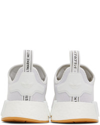 adidas Originals White Nmd R1 Primeblue Sneakers