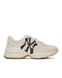Gucci White Ny Yankees Edition Rython Sneakers