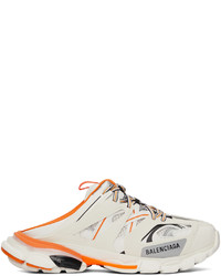 Balenciaga White Orange Track Mule Sneakers