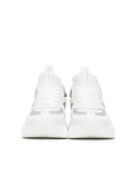 Alexander McQueen White Paneled Oversized Runner Sneakers