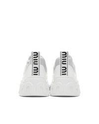 Miu Miu White Patent Run Sneakers