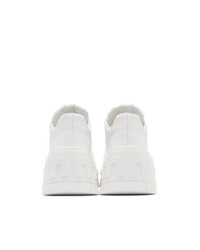Miu Miu White Platform Leather Sneakers