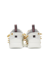 Gucci White Removable Studs Flashtrek Sneakers