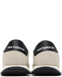 New Balance White Taupe 237v1 Sneakers