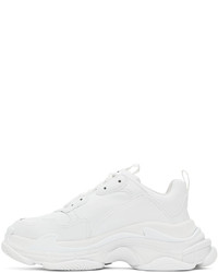 Balenciaga White Triple S Low Top Sneakers