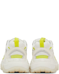 Amiri White Yellow Bone Runner Low Top Sneakers